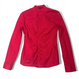 A/X Armani Exchange Long Sleeve Ruched Cotton Blouse Women’s Size L